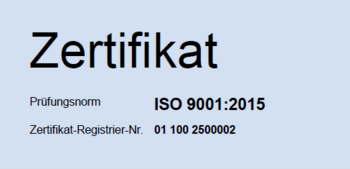 Logo DIN EN ISO 9001:2015